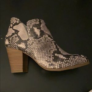 NWT Fergalicious Snakeskin Bootie